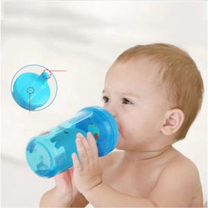 귀여운 만화 동물 패턴 넓은 구경의 덕빌 컵, 300ml 아기 학습 음료 컵, 안전한 PP 소재, 안티 드롭
