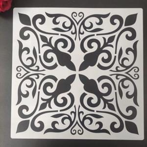 30*30cm 만다라 DIY 레이어링 스텐실 벽화 스크랩북 색칠 엠보싱 앨범 장식 템플릿 벽 N49