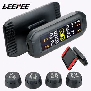 태양열 TPMS 타이어 압력 모니터링 시스템 온도 경고 자동차 타이어 압력 테스터 4 센서 진단 도구 Cartronics
