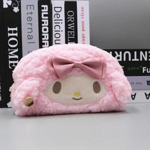 Kuromi Melody Cinnamoroll 연필 주머니 대용량 펜 케이스 귀여운 플러시 화장품 가방 소녀 학생 용품 편지지