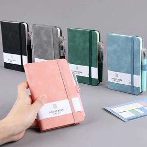 A6/A7 포켓 메모장 스케치북 휴대용 100 매 휴대용 미니 노트북 페이지 떨어지지 않음 5 색 노트북 및 저널