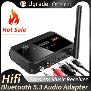 Bluetooth 5.3 오디오 수신기 지원 USB U 디스크 재생 무선 어댑터 R/L 2 RCA/3.5MM AUX/자동차 키트 스피커 용 광섬유 잭