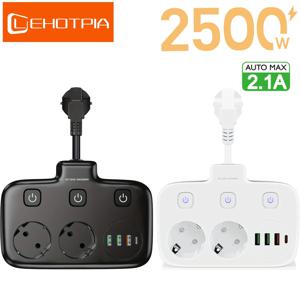 EU KR 플러그 전원 스트립 AC 콘센트 USB C 포트가 있는 멀티탭 전기 벽 소켓 연장 코드 고속 충전 네트워크 필터