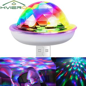 미니 USB 자동차 인테리어 장식 주변 조명 RGB 매직 DJ 무대 효과 디스코 크리스탈 사운드 파티 보조베터리 홈 나이트 룸