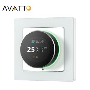 AVATTO 투야 와이파이 스마트 노브 온도조절기, 전기 바닥 난방 물 가스 보일러 온도 컨트롤러, 지지대 구글 홈, 알렉사