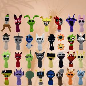 Sprunki Incredibox 봉제 인형 장난감, 가수 오렌 웬다 게임 만화 인형 베개, 어린이 생일 크리스마스 선물