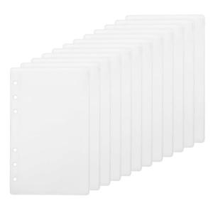 12PCS A5 A6 A7 바인더 포켓 서리로 덥은 파우치 지퍼가 없는 현금 봉투 루스리프 슬리브 페이지 프로텍터 예산 바인더 리필