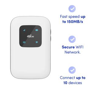 3G/4G Lte 라우터 무선 WiFi 모뎀 휴대용 eSIM WiFi 핫스팟 4G 포켓 Mifi LTE CAT4 라우터(2700mah 포함)