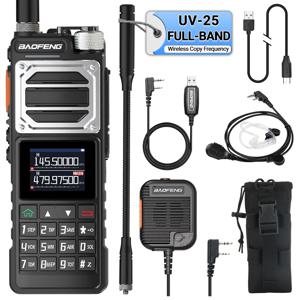 Baofeng UV-25 10W 워키 토키 장거리 풀 밴드 무선 복사 주파수 NOAA Type-C 고출력 햄 양방향 라디오