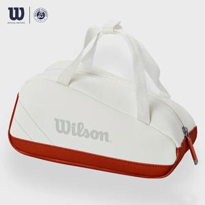 Wilson 2024 Roland Garros 미니 투어 가방 테니스 미니어처 가방 라켓 여행 소형 핸드백 테니스 액세서리 가방 가죽 브론즈