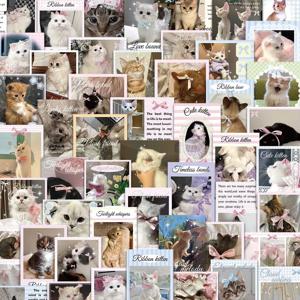 10/30/50PCS INS 스타일 발레 스타일 새끼 고양이 고양이 스티커 데칼 장난감 DIY 전화 노트북 수하물 Kawaii 낙서 데칼 장난감 선물