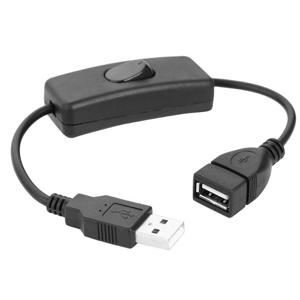 스위치 ON/OFF 케이블이있는 28cm 검정색 USB 케이블 USB 램프 용 확장 토글 USB 팬 전원 공급 장치 라인 내구성 핫 세일 어댑터