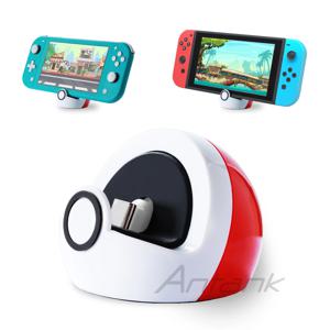 Nintendo Switch/Switch Lite/Switch OLED 용 Antank 휴대용 충전 브래킷, 귀여운 스위치베이스, 스위치 게임용 USB-C 포트 포함