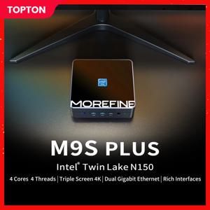 Morefine 게임용 데스크탑 컴퓨터, 미니 PC, M9S 트윈 레이크 인텔 N150 N100, 윈도우 11 프로, DDR5, 4800MHz, PCIE3.0 x 4, 3*4K 디스플레이, WiFi6