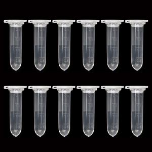 2ML 과학 실험 장비 원심 분리기 튜브의 50 개/대 투명 플라스틱 샘플 보관 용기 (졸업 포함)