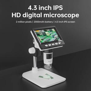 4.3 인치 디지털 현미경 1080P 50-1000x 동전 현미경 2000mAh 납땜 현미경 전자 수리 PCB PC 노트북