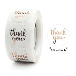 500Pcs/Roll Rose Golden 감사합니다 장식 스티커 파티 선물 봉투 및 비즈니스 포장 라벨에 적합