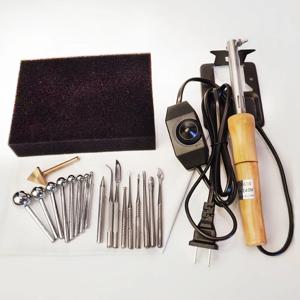 패브릭 꽃 다림질 기계 다림질 다림질 도구 세트 꽃 만들기 도구 DIY 조절 온도 볼 주걱