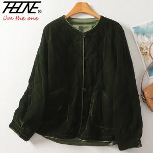 THHONE 여성용 파카, 빈티지 기본 재킷, 캐주얼 패딩, 한국 스타일 루즈 코트, 아우터, 가을, 겨울