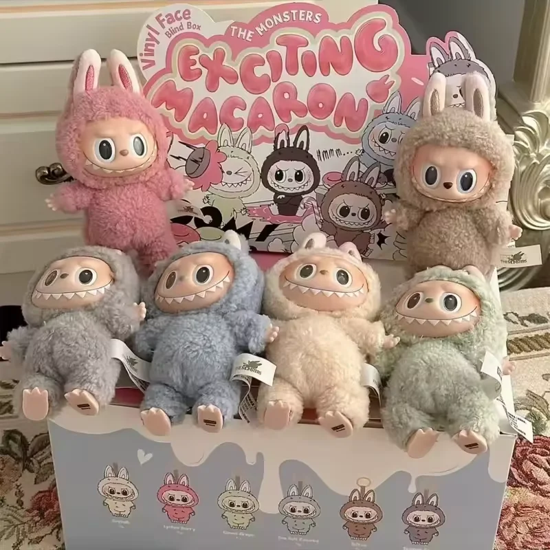 팝 마트 Labubu 흥미로운 블라인드 박스 액션 애니메이션 피규어 17cm 귀여운 신비한 상자 장난감 Pvc 인형 및 취미 장식품 어린이 선물