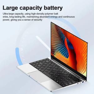 14인치 비즈니스 노트북 인텔 N3700 16GB RAM384GB 스토리지 초박형 바디 게이밍 노트북 Windows 11 pc 게이밍 256GB/512GB/1TB실버