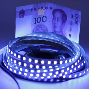 12V UV 자외선 395-405nm led 스트립 블랙 라이트 5050 2835 SMD 60led/m 120led/m DJ 형광 파티 용 방수 테이프 램프