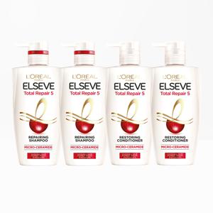 토탈리페어5 샴푸/컨디셔너 410ml 4개+스누피 타올 1장(랜덤)