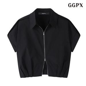 정상가:59,000원 | 캐쥬얼 투웨이 집업 크롭 여성 셔츠 (GOBBA005D)