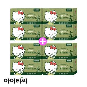 [1+1]헬로키티 2겹 100% 대나무 키친타월 톡톡 130매입 4개