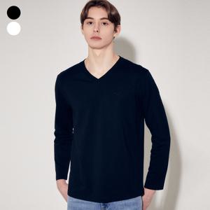게스진 남성 촉촉스판 브이넥긴팔티 MP1K9452