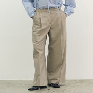 [앳코너] [[24SS]] AEPA4A401I2 원 턱 울 팬츠 베이지