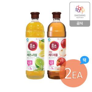 저당 홍초 1.5L 2종(레드애플,레몬라임) 2개 골라담기