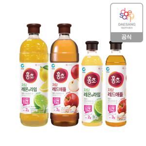 저당 홍초 4종(레드애플,레몬라임) 1.5L + 900ml 골라담기