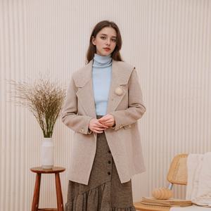 [최초가 139,000원]엘로디 울 블렌딩 핸드메이드 코트