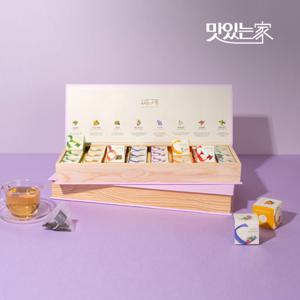 맛있는家 쌍계명차 큐브우드 24P 선물세트+쇼핑백