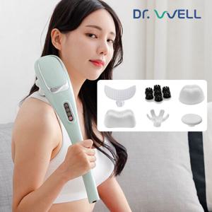 닥터웰 무선 목어깨마사지기 핸드 안마기 어깨 허리 복부 핸디형 마사지기 6종 교체봉 민트