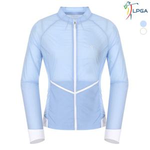 [LPGA골프웨어] 여성 밑단 배색 져지 윈드 브레이커(L191WB706P)