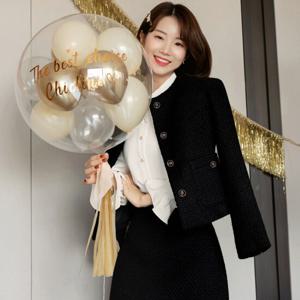 [시크라인] 블랙로지 트위드 셋업 자켓