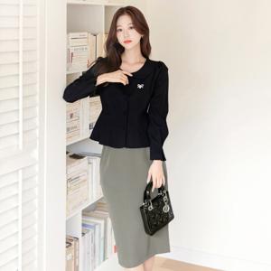 [시크라인] 프롤라 플랫카라 페플럼 블라우스