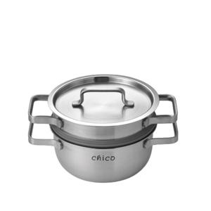키친아트 치코 통3중 IH인덕션 미니 찜냄비16CM