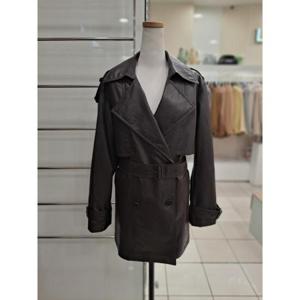 리스트 세이브존01 레더 하프 트렌치코트 TWWBYN50050