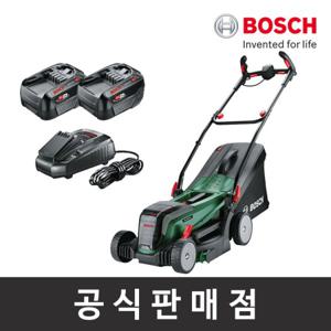 보쉬 정품 UniversalRotak 2x18V-37-550 충전잔디깍기 4.0Ah세트