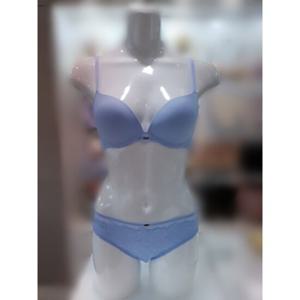[엘르이너웨어](EBWBR462BP462 BU)블루 사이드 업 노와이어 브라팬티세트