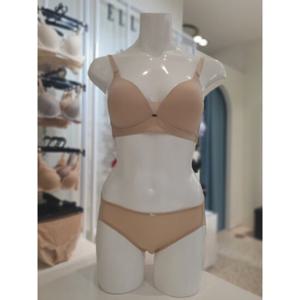 엘르이너웨어_EPB2996 EPH3993 연중물 기본 스킨 노와이어 브라팬티세트