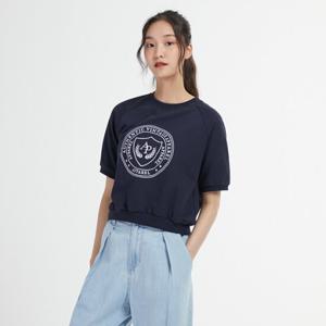 LAP 라운드넥 자수반팔 맨투맨 AN3CT843