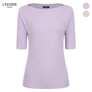 [레코브]() 보트넥 골지 반팔 티셔츠(LU41B6ST019X)