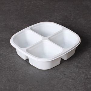 PP실링용기 JH 15154-4A 화이트 1200개 일회용 배달