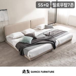 [삼익가구]루시 슬림형 저상형 패밀리 침대 SS+Q(필로우탑 7존 독립 매트리스)