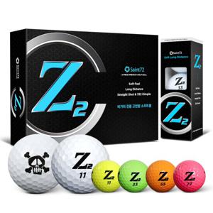 [1더즌 12알] 세인트72 Z2 스컬 2피스 골프공 칼라 디스턴스 골프볼