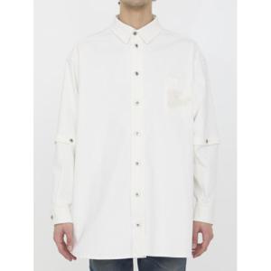 오프화이트 긴팔 셔츠 9876605 OMYD059S24DEN001 0202 WHITE